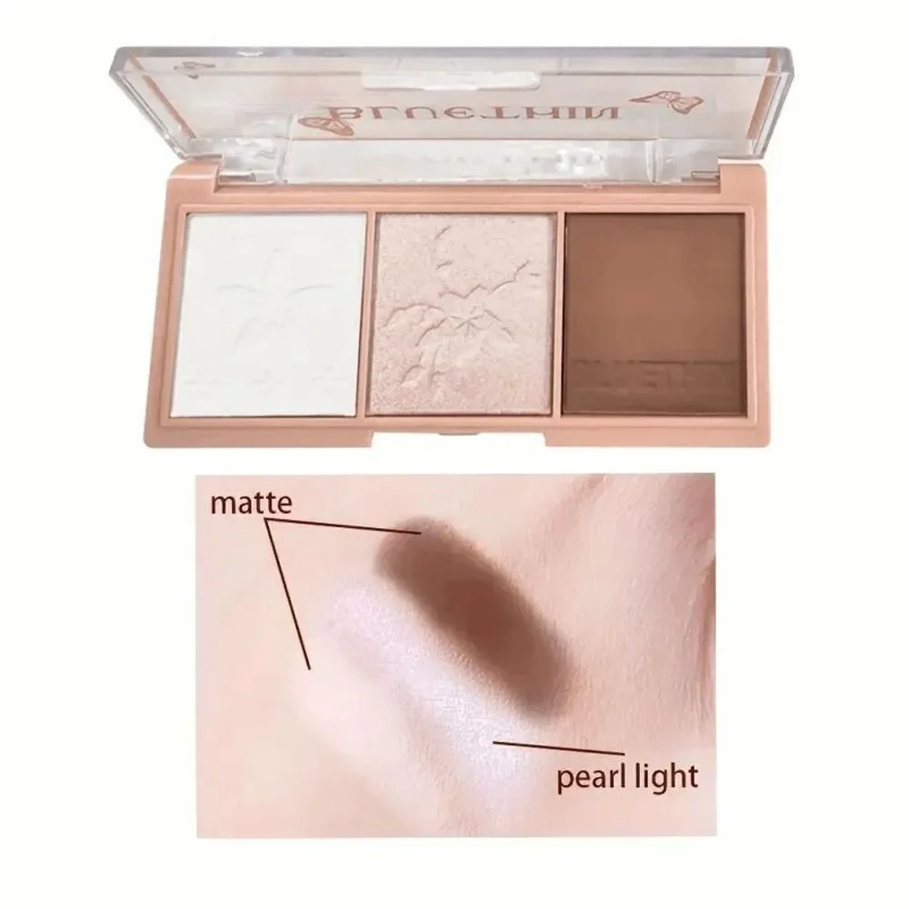 Three Color Contour Highlighter Concealer Makeup Palette